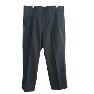 Croft & Barrow Wrinkle Resistant Easy Care Pleated Pant Men 38x29 Indigo Heather